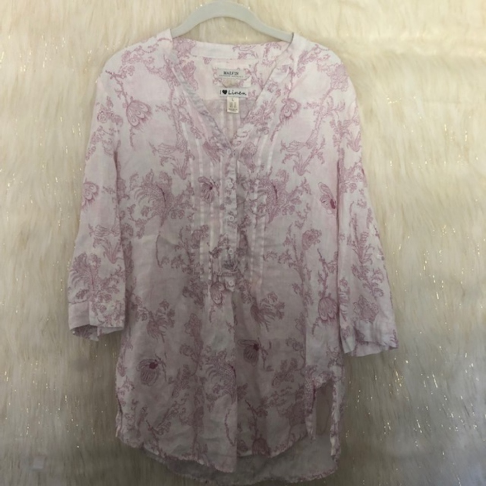 Malvin I Love Linen Tunic Top